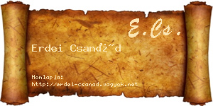 Erdei Csanád névjegykártya