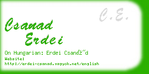 csanad erdei business card